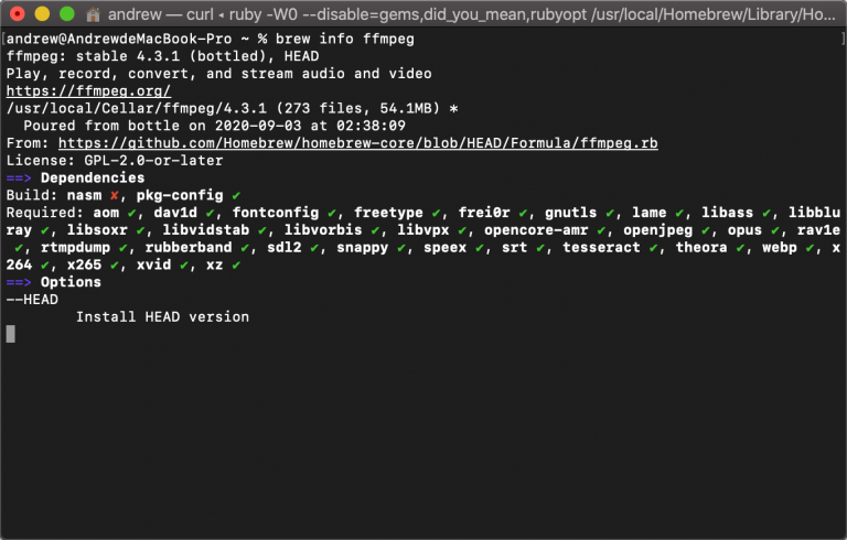 FFmpeg 6.1 instal the last version for apple